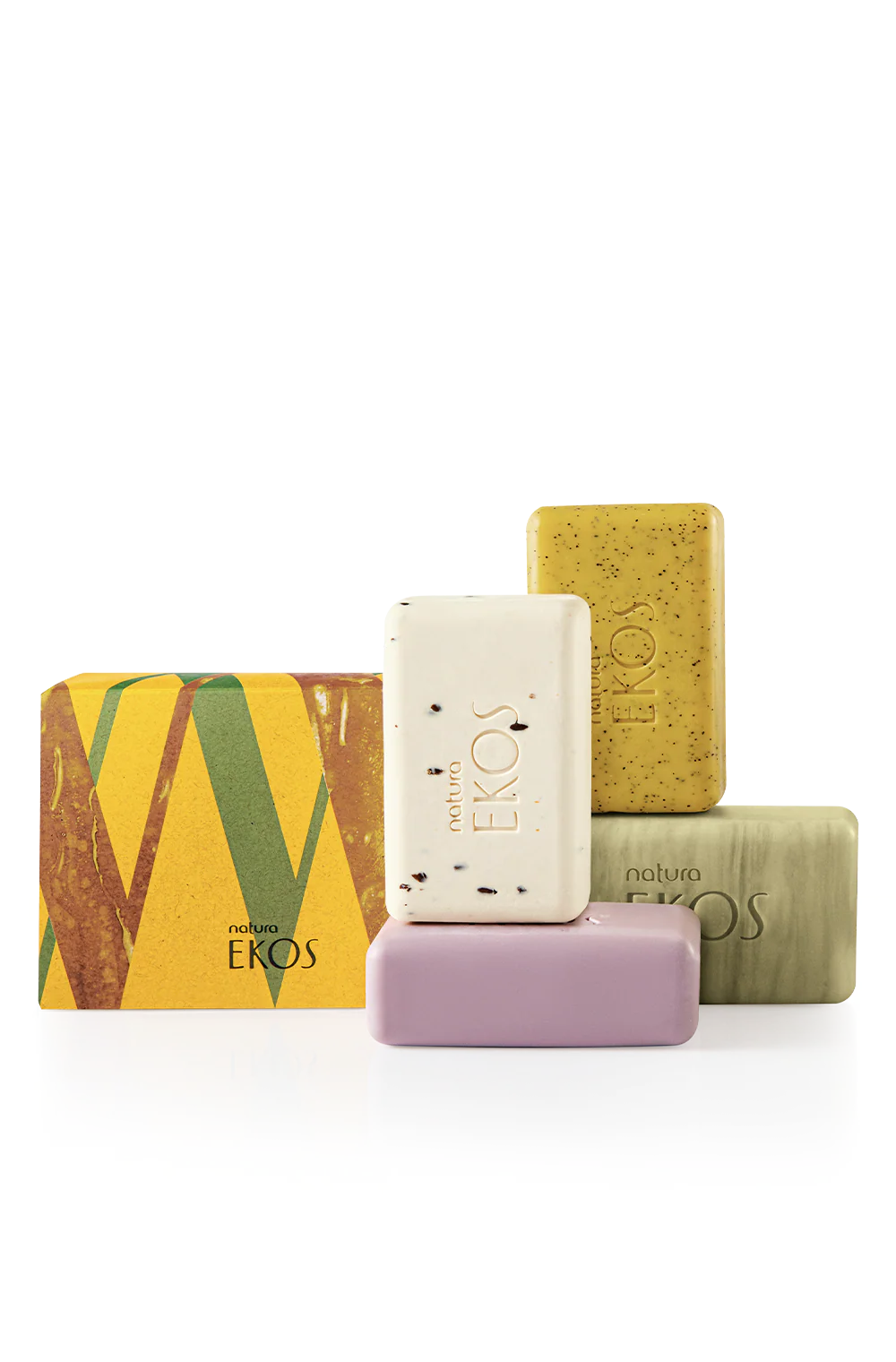 Ekos Creamy and Exfoliating Multipack Bar Soap Set: Castanha Andiroba Açaí & Maracujá