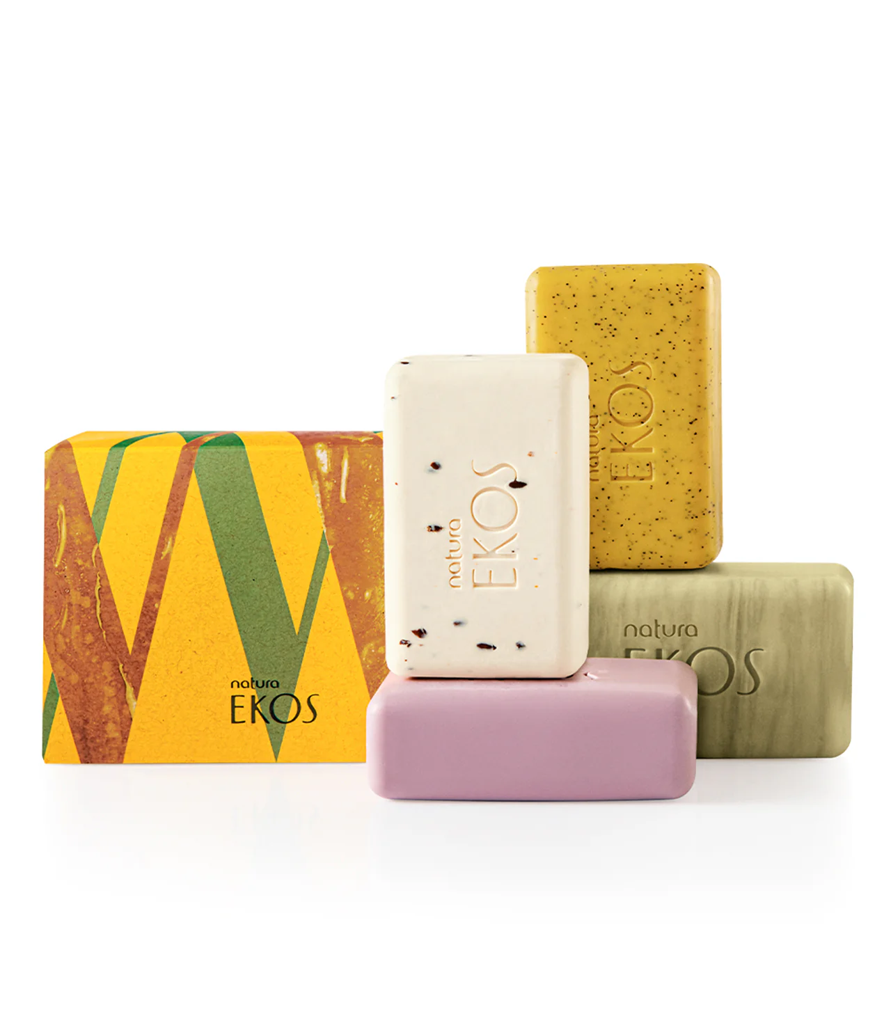 Ekos Creamy and Exfoliating Multipack Bar Soap Set: Castanha Andiroba Açaí & Maracujá