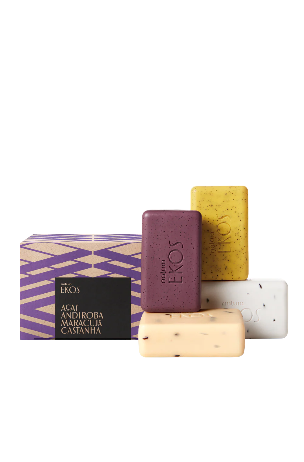 Ekos Exfoliating Multipack Bar Soap Set: Açaí Andiroba Maracujá & Castanha